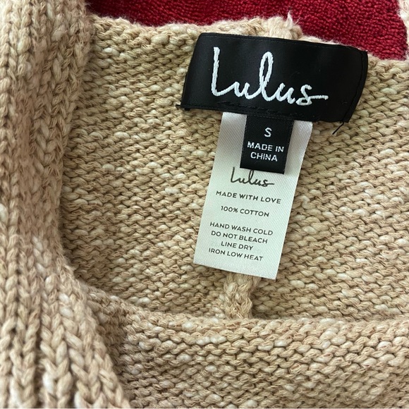 Lulus On Your List Beige Knit V-Neck Cropped Sweater Tank Size Small - Picture 6 of 8